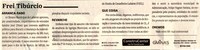 Frei Tibúrcio. Jornal Correio da Cidade, Conselheiro Lafaiete de 18 a 24 de mar. de 2023, 1671ª ed. Caderno Opinião, p.6.