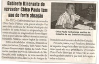 Gabinete itinerante do vereador Chico Paulo tem ano de forte atuação. Jornal Correio da Cidade, Conselheiro Lafaiete, 25 nov. 2017 a 01 dez. 2017, 1397ª ed., Caderno Política, p 04.