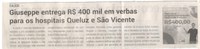 Giuseppe entrega R$ 400 mil em verbas para os hospitais Queluz e São Vicente. Jornal Correio da Cidade, Conselheiro Lafaiete, 06 a 12 de jul. 2024, 1738ª ed., Política, p. 2.