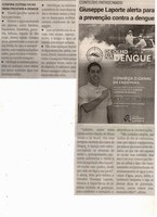 Giuseppe Laporte alerta para a prevenção contra a dengue. Jornal Correio da Cidade, Conselheiro Lafaiete de 27a 02 de fev. de 2024, 1715ª ed., Política, p. 02.