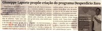 Giuseppe Laporte propõe criação do programa Desperdício Zero. Jornal Correio da Cidade, Conselheiro Lafaiete de 29 de abr. a 05 de mai. de 2023, 1677ª ed. Caderno Política, p. 4.