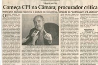 Guerra sem fim: Começa CPI na Câmara procurador critica Wellington Menezes reprovou a postura de vereadores, batizada de "politicagem pré-eleitoral". Jornal Correio da Cidade, Conselheiro Lafaiete, 28 abr. 2007, 852ª ed., p. 02