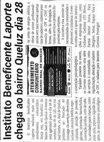 Instituto Beneficente Laporte chega ao bairro Queluz dia 28. Jornal Correio da Cidade, Conselheiro Lafaiete de 22 a 27 de out. de 2023, 1702ª ed., Política, p. 02.