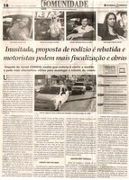 Inusitada, proposta de rodízio é rebatida e motoristas pedem mais fiscalização e obras. Jornal Correio da Cidade, Conselheiro Lafaiete, 23 set. 2017 a 29 set. 2017, 1388ª ed., Caderno Comunidade, p 10.