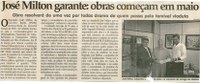  José Milton garante: obras começam em maio obra resolverá de uma vez por todas drama de quem passa pelo temível viaduto. Jornal Correio da Cidade, Conselheiro Lafaiete, 15 abr. 2006. 799ª ed., p. 02.