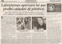 Lafaietenses aprovam lei que proíbe canudos de plástico. Jornal Correio da Cidade, 04 mai. 2019 a 10 mai. 2019. 1472ª ed., Caderno Comunidade, p. 12.