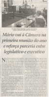 MÁRIO vai à Câmara na primeira reunião do ano e reforça parceria entre legislativo e executivo. Jornal Correio da Cidade, Conselheiro Lafaiete, 08 a 14 fev. 2020. 1511ª ed. Caderno Política, p. 4.