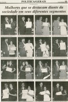 Mulheres que se destacam diante da sociedade em seus diferentes segmentos. Jornal O Dossiê, Conselheiro Lafaiete,  18 mar. a 01 abr. 2002, 19ª ed., Política/Gerais,  p. 03.