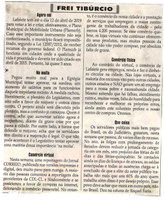 Na moita, Frei Tibúrcio. Jornal Correio da Cidade, Conselheiro Lafaiete, 11 nov. 2017 a 17 nov. 2017, 1395ª ed., Caderno Opinião, p 8.