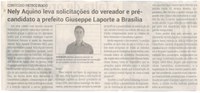 Nely Aquino leva solicitações do vereador e pré-candidato a prefeito Giuseppe Laporte a Brasília. Jornal Correio da Cidade, Conselheiro Lafaiete, 25 a 31 de mai. 2024, 1732ª ed., Política, p. 2.