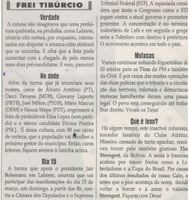 NO dedo. Jornal Correio da Cidade, Conselheiro Lafaiete, 29 fev a 06 mar. 2020. 1514ª ed., Caderno Opinião, Frei Tibúrcio, p. 8.