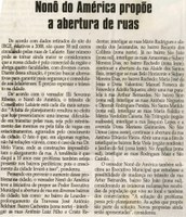 Nonô do América propõe abertura de ruas. Jornal Correio da Cidade, Conselheiro Lafaiete, 01 mai. 2010, p. 2.