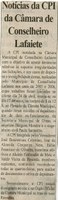 Notícias da CPI da Câmara de Conselheiro Lafaiete. Folha Livre, Conselheiro Lafaiete, 05 mai. 2007, 320ª ed., p. 23.