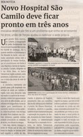 Novo Hospital São Camilo deve ficar pronto em três anos. Jornal Correio da Cidade, Conselheiro Lafaiete de 13 a 19 de abr. de 2024, 1726ª ed., Comunidade, p. 12.