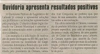 Ouvidoria apresenta resultados positivos. Jornal Correio da Cidade, Conselheiro Lafaiete, 28 fev. 2009, p. 05.