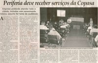 Periferia deve receber serviços da Copasa: empresa pretende atender toda a cidade, inclusive com saneamento básico; assunto foi tema de audiência. Jornal Correio da Cidade, Conselheiro Lafaiete, 17 out. 2009, p. 04.