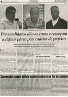 Pré-candidatos dão as caras e começam a definir páreo pela cadeira de prefeito. Jornal Correio da Cidade, Conselheiro Lafaiete, 30 jul. a 05 ago. 2016, 1328ª ed. , Caderno Política, p. 6.