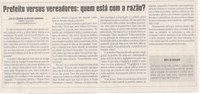 Prefeito versus vereadores: quem está com a razão. Jornal Correio da Cidade, Conselheiro Lafaiete, 17 a 23 de abril de 2021, 1572ª ed., Caderno Opinião, 2021, p. 12.