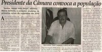 Presidente da Câmara convoca a população: "juntos temos mais força", afirmou Marco Antônio; o vereador anunciou as primeiras ações do Legislativo em 2010. Jornal Correio da Cidade, Conselheiro Lafaiete,  06 fev. 2010, p. 04.