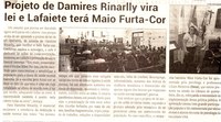 Projeto de Damires Rinarlly vira lei e Lafaiete terá Maio Furta-Cor. Jornal Correio da Cidade, Conselheiro Lafaiete de 01 a 07 abr. de 2023, 1673ª ed. Caderno Política, p.2.