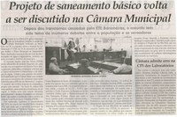 Projeto de saneamento básico volta a ser discutido na Câmara Municipal: depois de transtornos causados, pela ETE Bananeiras o assunto tem sido tema de inúmeros debates entre a pop. ... . Jornal Correio da Cidade, Conselheiro Lafaiete,  03 mai. 2014, p. 2.