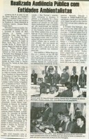 Realizada Audiência Pública com Entidades Ambientais. Folha Livre, Conselheiro Lafaiete, 02 a 15 jun. 2001, s.n., p.7.