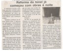Reforma do túnel já começou com obras à noite. Jornal Expressão Regional, Conselheiro Lafaiete ,14 abr. 2018 a 20 abr. 2018, 526ª ed., p. 5.