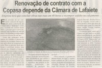 Renovação de contrato com a Copasa depende da Câmara de Lafaiete: empresa terá que concluir obras nas ruas em 48 horas e recompor o asfalto ou calçamento. Correio de Minas, Conselheiro Lafaiete,  22 fev. 2014, p. 2.