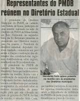 Representantes do PMDB reúnem no Diretório Estadual. Jornal Correio da Cidade, Conselheiro Lafaiete,15 mai. 2010, p. 04.