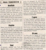 Resultado; Túnel. Jornal Correio da Cidade, Conselheiro Lafaiete, 22 jun. 2019 a 28 jun., Opinião, Frei Tibúrcio, p. 8.