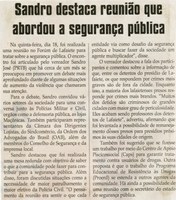  Sandro destaca reunião que abordou a segurança política. Jornal Correio da Cidade, Conselheiro Lafaiete, 27 jun. 2015, 1271ª ed., p. 06.