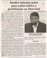 Sandro informa ações para coibir tráfico e prostituição na Marechal. Jornal Correio da Cidade, Conselheiro Lafaiete, 09 dez. 2017 a 15 dez. 2017, 1399ª ed., Caderno Política, p 06.