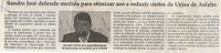 Sandro José defende medida para otimizar uso e reduzir custos da Usina de Asfalto. Jornal Correio da Cidade, 18 ago. 2018 a 24 ago. 2018. 1435ª ed., Caderno Política, p. 6.