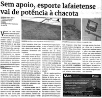 Sem apoio, esporte lafaietense vai de potência à chacota. Jornal Correio da Cidade, Conselheiro Lafaiete de 12 a 18 de ago. de 2023, 1692ª ed., Esporte, p. 33.