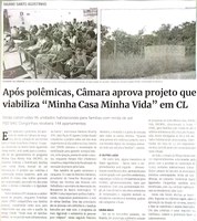 Após polêmicas, Câmara aprova projeto que viabiliza “Minha Casa Minha Vida” em CL. Jornal Correio da Cidade, Conselheiro Lafaiete de 23 a 29 de mar. de 2024, 1723ª ed., Comunidade, p. 08.
