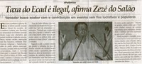 Taxa do ECAD é ilegal, afirma Zezé do Salão: vereador busca acabar com a contribuição em eventos sem fins lucrativos e populares. Jornal Correio da Cidade, Conselheiro Lafaiete, 30 jan. 2010, p. 02.