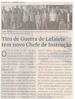 Tiro de Guerra de Lafaiete tem novo Chefe de Instrução. Jornal Correio da Cidade, Conselheiro Lafaiete de 20 a 26 de jan. de 2024, 1714ª ed., Comunidade, p. 15.