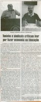 Toninho e sindicato criticam Ivar por fazer economia na Educação. Jornal Correio da Cidade, Conselheiro Lafaiete, 06 a 12 fev. 2016, 1303ª ed., Caderno Política, p. 6.
