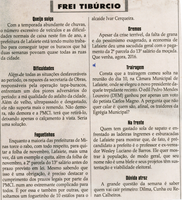 Trairagem. Jornal Correio da Cidade, Conselheiro Lafaiete,  19 a 25 dez. 2015, 1296ª ed, Opinião, Frei Tibúrcio, P. 8.