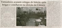 Vereadores acusam colegas de traição. Jornal Correio da Cidade, Conselheiro Lafaiete, 19 a 25 dez. 2015, 1296ª ed, Política, p. 6.