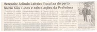 Vereador Arlindo Leiteiro fiscaliza de perto bairro São Lucas e cobra ações da Prefeitura. Jornal Correio da Cidade, Conselheiro Lafaiete, 25 jul. a 01 ago. 2025, 1790ª ed., Política, p. 2.