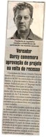 Vereador Darcy comemora aprovação de projeto na volta do recesso. Jornal Correio da Cidade, Conselheiro Lafaiete, 10 fev. 2018 a 16 fev. 2018, 1408ª ed., Caderno Política, p 06.