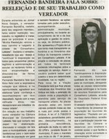 Vereador Fernando Bandeira fala sobre reeleição e de seu trabalho como vereador. Jornal Nova Gazeta, Conselheiro Lafaiete, 19 a 25 nov. 2016, 896ª ed., ano XXX, Caderno Gerais, p. 8.