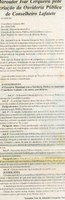 Vereador Ivar Cerqueira pede criação da Ouvidoria Pública de Conselheiro Lafaiete. Jornal Nova  Gazeta, Conselheiro Lafaiete, 22 abr. 2006, 409ª ed., p. 02. 
