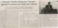 Vereador Sandro alerta para "bomba" que pode estourar no Centro de Lafaiete. Jornal Correio da Cidade, Conselheiro Lafaiete, 12 set. 2015, 1282ª ed., p. 6
