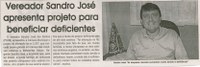 Vereador Sandro José apresenta projeto para beneficiar deficientes. Jornal Correio da Cidade, Conselheiro Lafaiete, 22 a 28 out. 2016, 1340ª ed., Caderno Política, p. 6.
