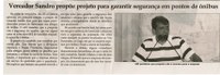 Vereador Sandro propõe projeto para garantir segurança em pontos de ônibus. Jornal Correio da Cidade, Conselheiro Lafaiete, 05 a 11 nov. 2016, 1342ª, Caderno Política, p. 4.