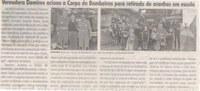 Vereadora Damires aciona o Corpo de Bombeiros para retirada de aranhas em escola. Jornal Correio da Cidade, Conselheiro Lafaiete, 01 a 07 de jun. 2024, 1733ª ed., Política, p. 2.