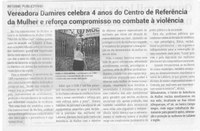 Vereadora Damires celebra 4 anos do Centro de Referência da Mulher e reforça compromisso no combate à violência. Jornal Correio da Cidade, Conselheiro Lafaiete, 07 a 13 mar. 2026, 1817ª ed., Política, p. 2.
