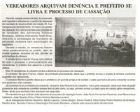 Vereadores arquivam denúncia e prefeito se livra e processo de cassação. Jornal Gazeta, Conselheiro Lafaiete, 28 mai. 2016, 879 Ano XXX ed., p. 4.